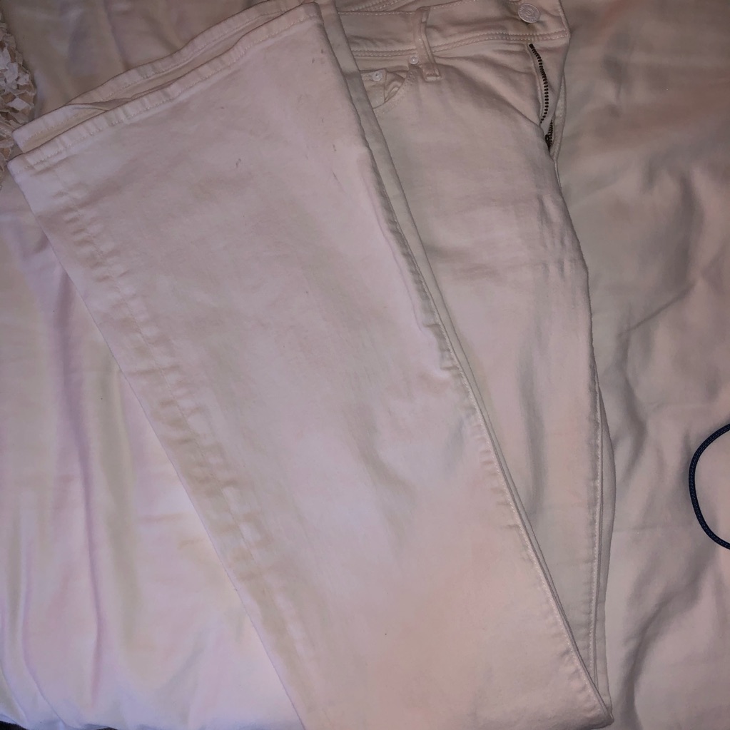 Mother White Flare Jeans